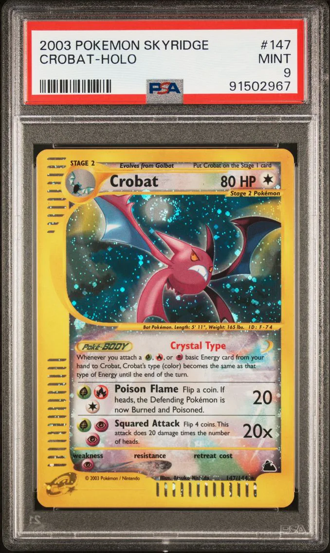 2003 #147 Crobat-Holo PSA 9 Skyridge Pokemon