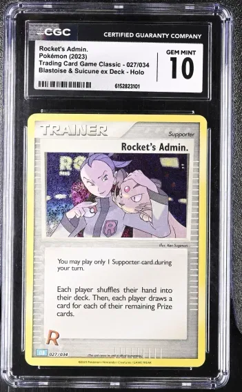 2023 #027 Rocket's Admin. CGC 10 Trading Card Game Classic - CLV, CLC, CLB - English