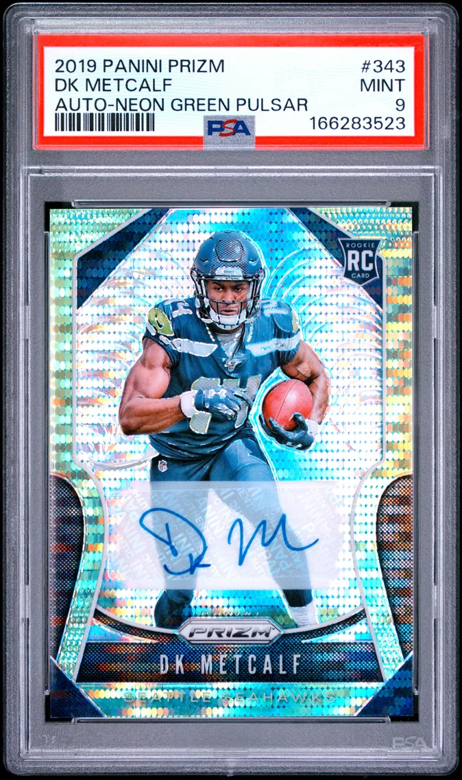 2019 #343 DK Metcalf PSA 9 Panini Prizm