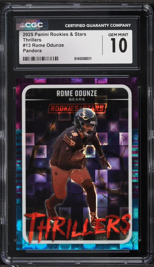 2025 Panini Rookies & Stars Thrillers Pandora Rome Odunze /210 #13 CGC 10 GEM MINT