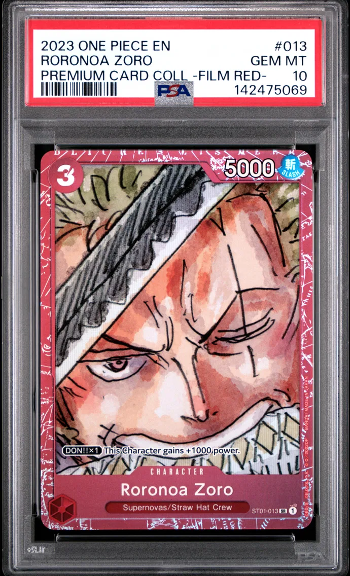 2023 #013 Roronoa Zoro PSA 10 One Piece Premium Card Collection -One Piece Film Red-