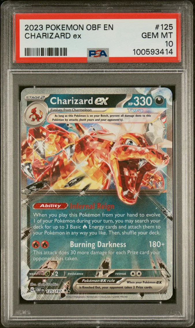 2023 #125 Charizard EX PSA 10 Obf EN-Obsidian Flames