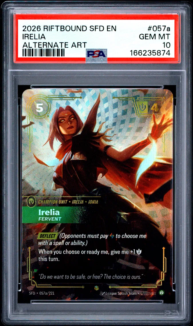 2026 #057a Irelia - Fervent PSA 10 Riftbound: League of Legends Sfd-Spiritforged