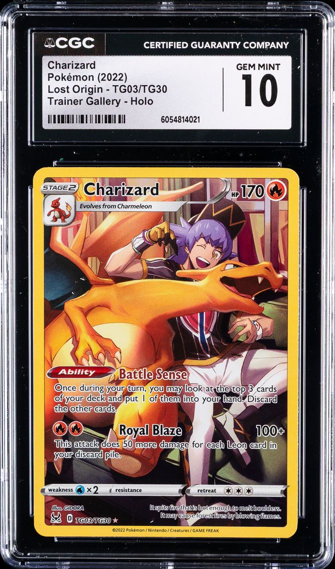 2022 #TG03 Full Art/Charizard CGC 10 Sword & Shield Lost Origin Pokemon