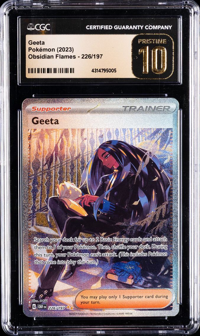 2023 #226 Geeta CGC 10 Pristine Obf EN-Obsidian Flames Pokemon