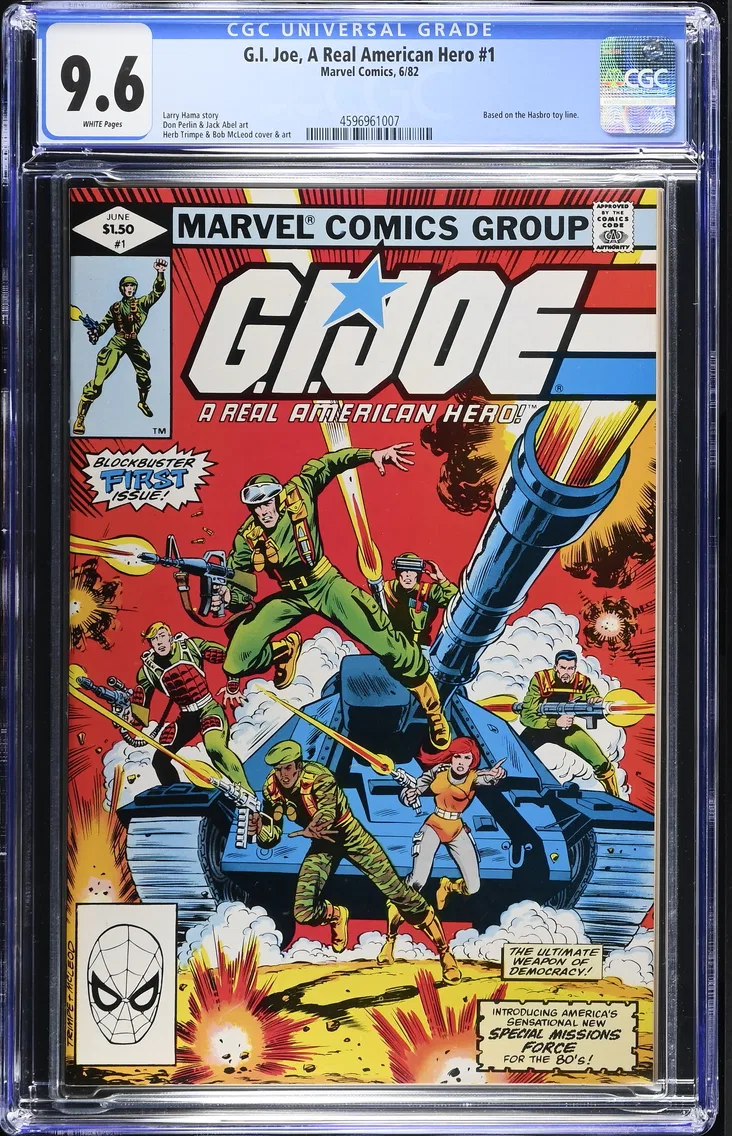 1982 G.I. Joe, A Real American Hero #1 CGC 9.6 Marvel Comics