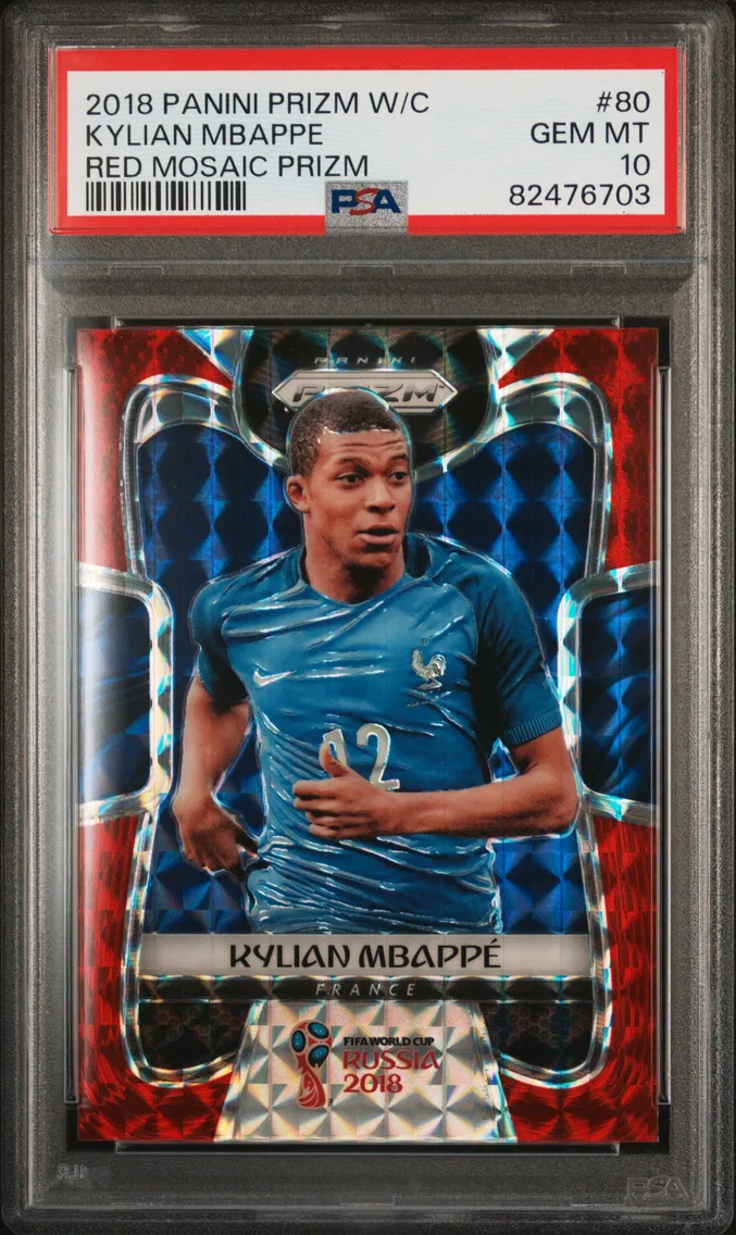 2018 #80 Kylian Mbappe PSA 10 Panini Prizm World Cup