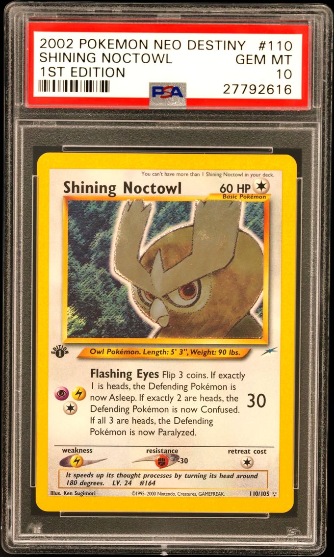 2002 #110 Shining Noctowl 1st Ed