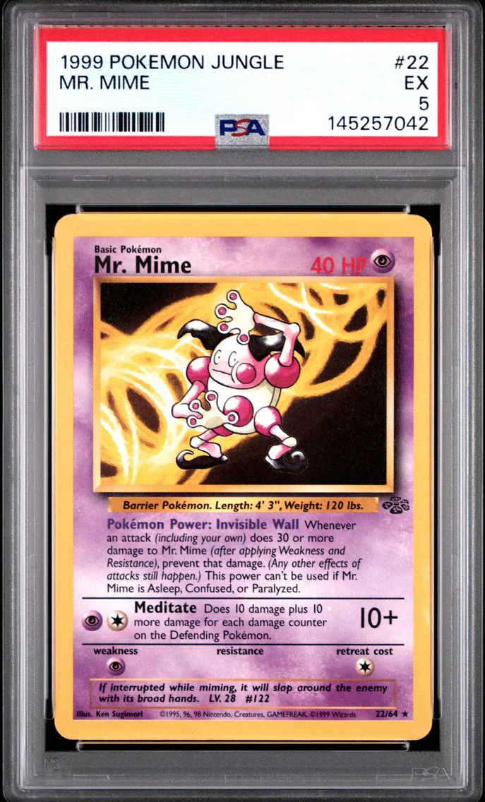 1999 #22 Mr. Mime PSA 5 Jungle Pokemon