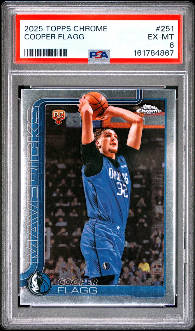 2025 #251 Cooper Flagg PSA 6 Topps Chrome