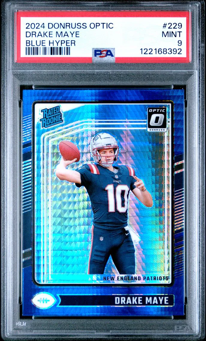 2024 #229 Drake Maye PSA 9 Panini Donruss Optic Football