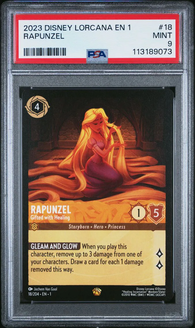 2023 #18 Rapunzel - Gifted With Healing PSA 9 Disney Lorcana EN 1-the First Chapter