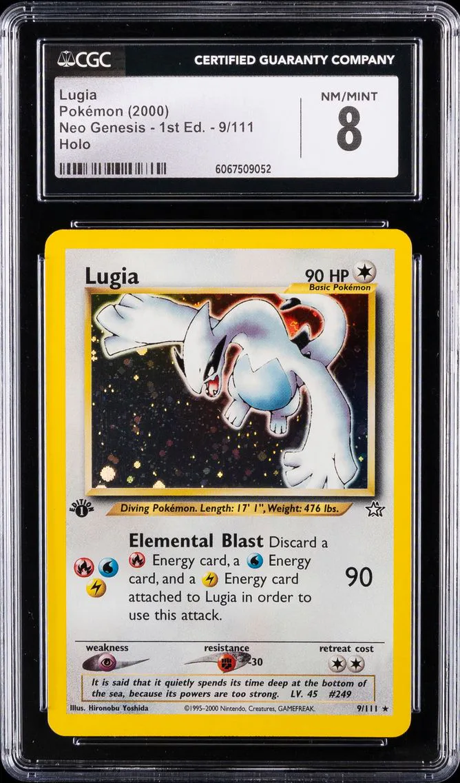 2000 #9 Lugia-Holo CGC 8 Neo Genesis 1st Edition Pokemon