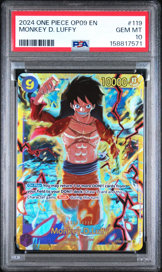 2024 #119 Monkey D. Luffy PSA 10 One Piece OP09-Emperors in the New World
