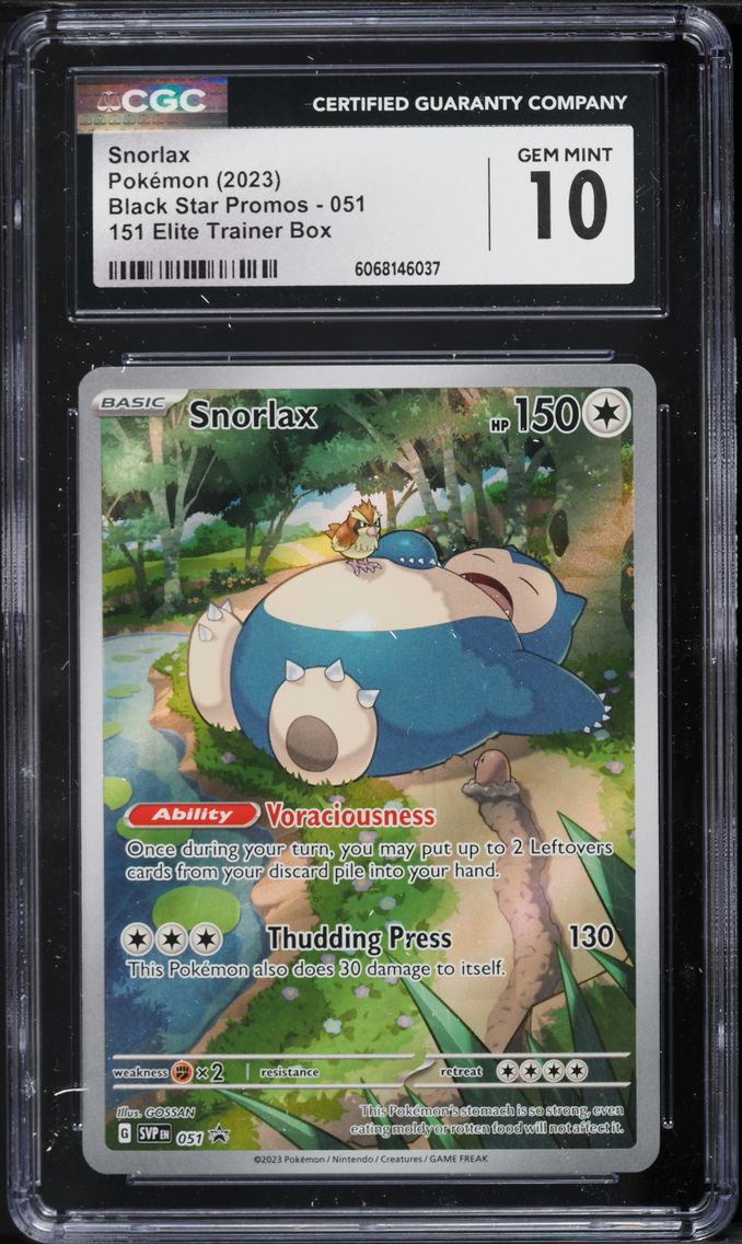 2023 #051 Snorlax CGC 10 Svp EN-SV Black Star Promo Pokemon