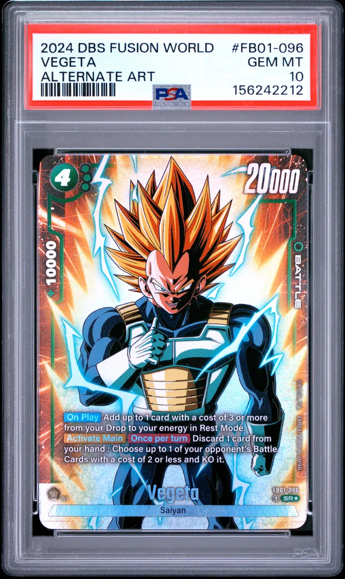 2024 #FB01-096 Vegeta PSA 10 Dragon Ball Super Card Game Fusion World Awakened Pulse