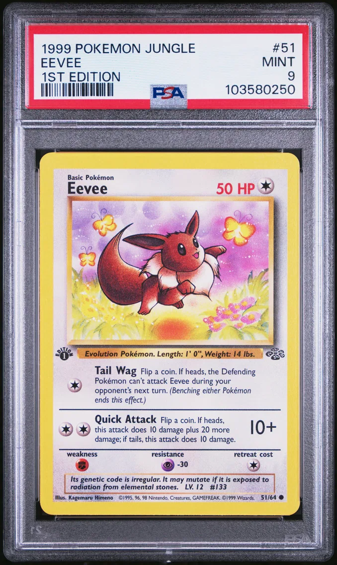 1999 #51 Eevee 1st Edition PSA 9 Jungle