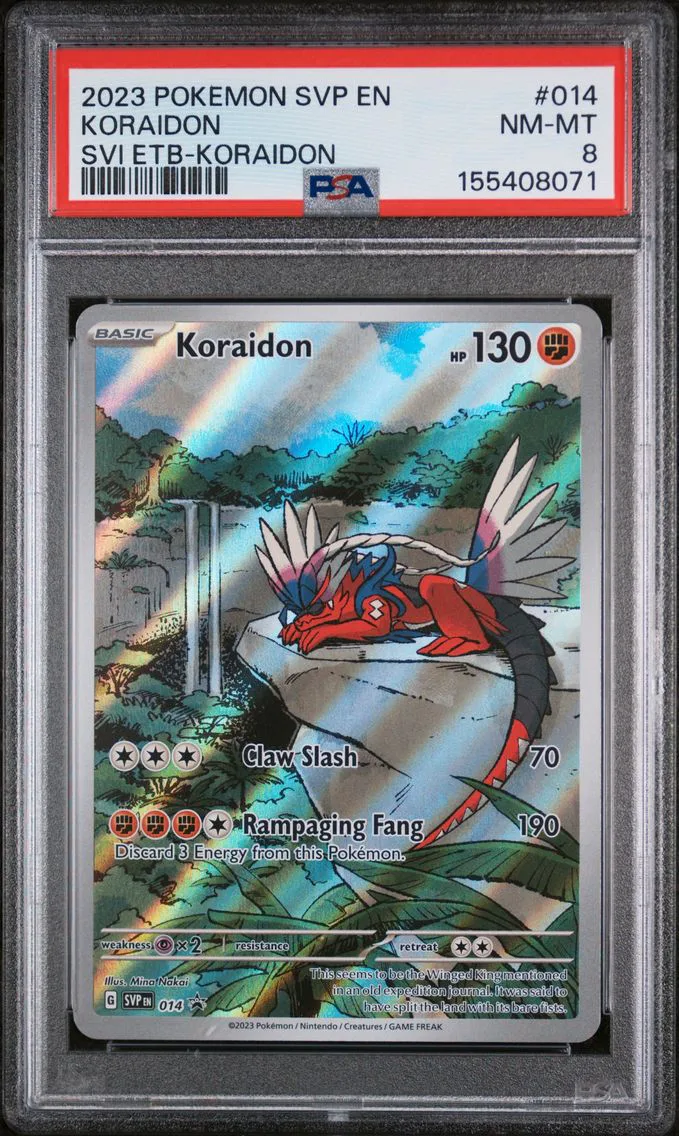 2023 #014 Koraidon PSA 8 Svp EN-SV Black Star Promo