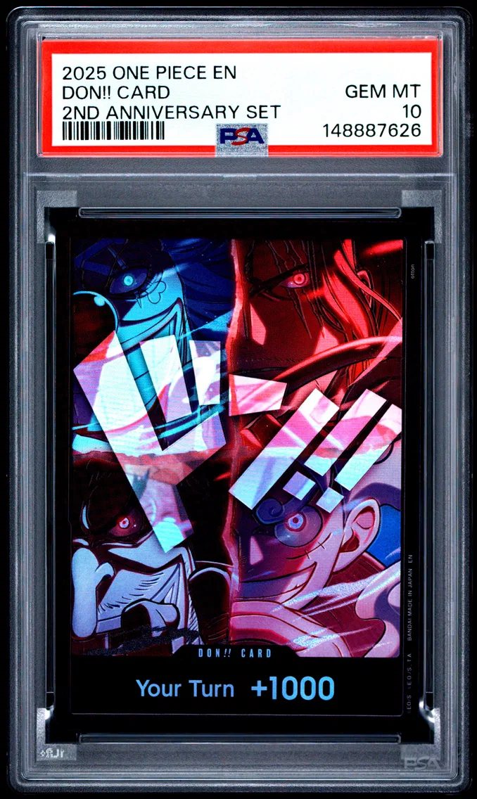 2025 #NA Don!! Card PSA 10 One Piece English Version 2nd Anniversary Set