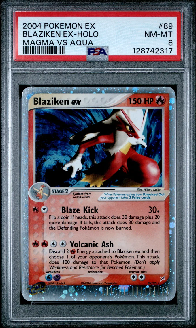 2004 #89 Blaziken EX-Holo PSA 8 