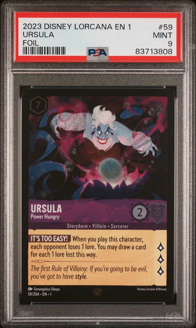 2023 #59 URSULA PSA 9 Disney Lorcana EN 1-the First Chapter