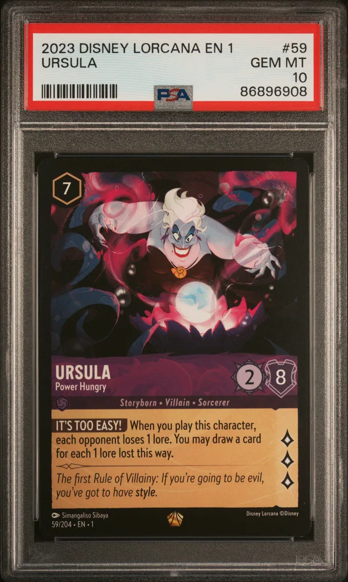 2023 #59 Ursula  - Power Hungry PSA 10 Disney Lorcana EN 1-the First Chapter