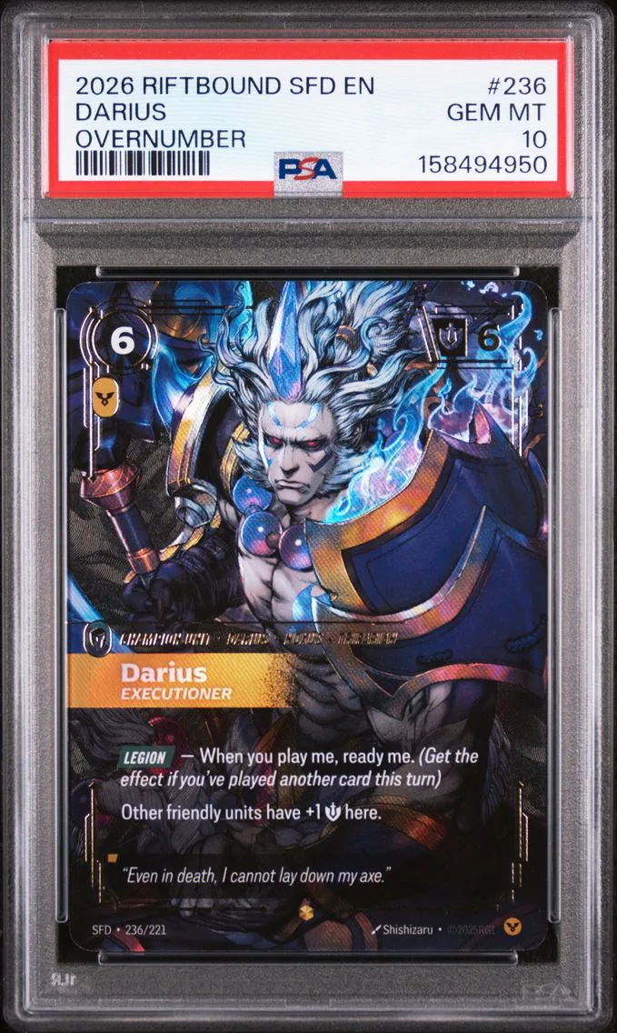 2026 #236 Darius - Executioner PSA 10 Riftbound: League of Legends Sfd-Spiritforged