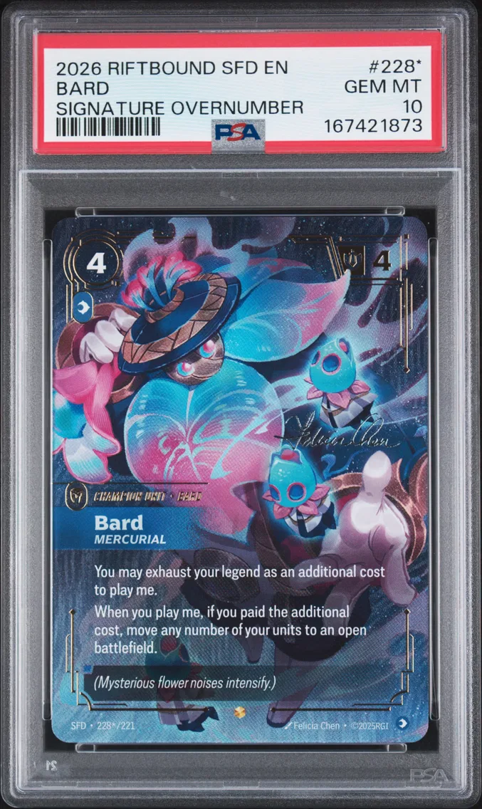 2026 #228* Bard - Mercurial PSA 10 Riftbound: League of Legends Sfd-Spiritforged