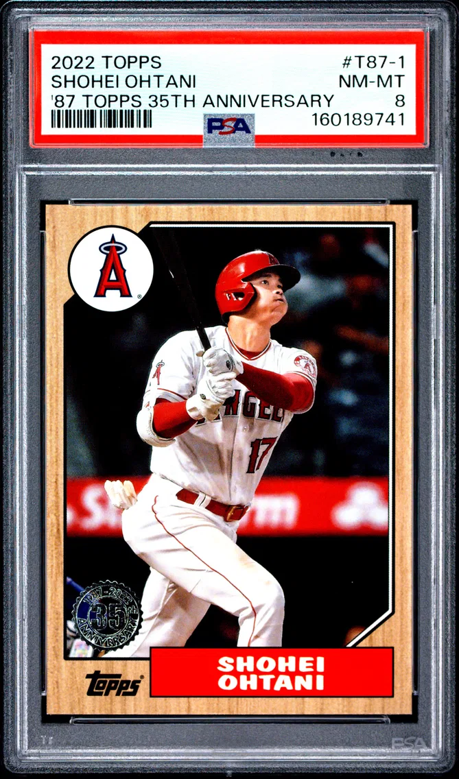 2022 #T87-1 Shohei Ohtani PSA 8 Topps 1987 Topps Baseball 35th Anniversary
