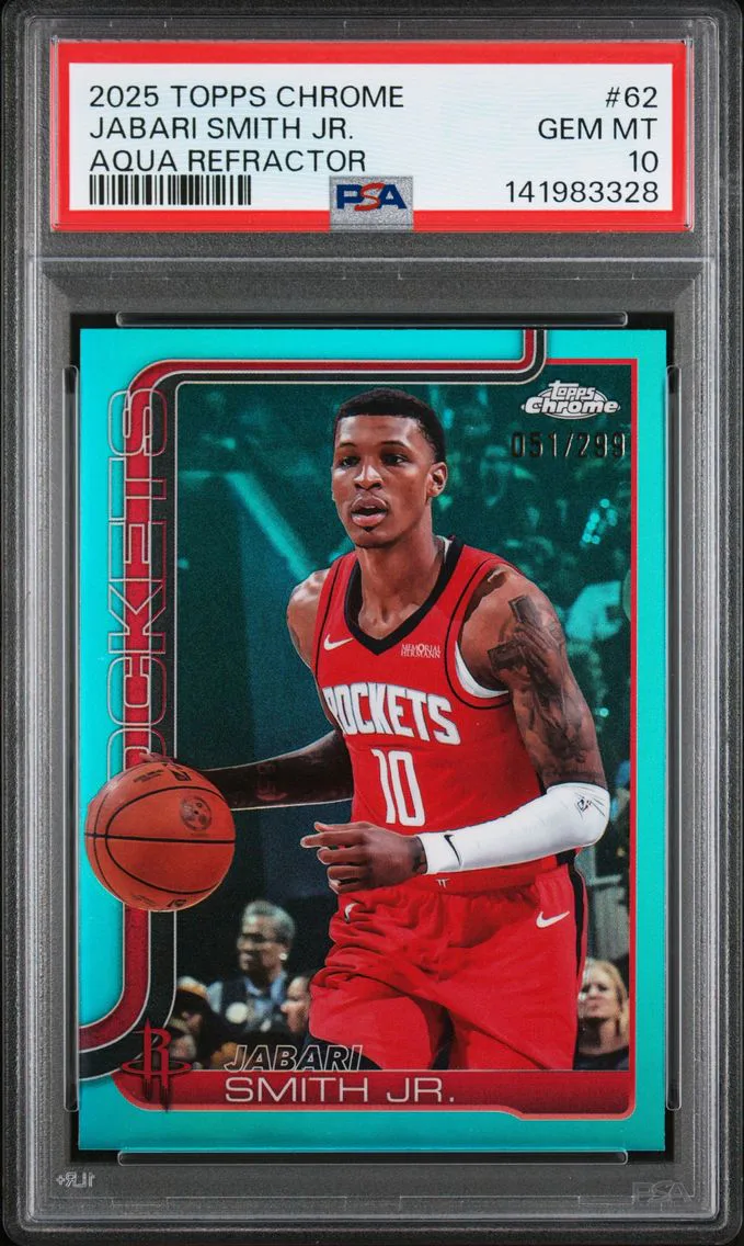 2025 #62 Jabari Smith Jr. PSA 10 Topps Chrome