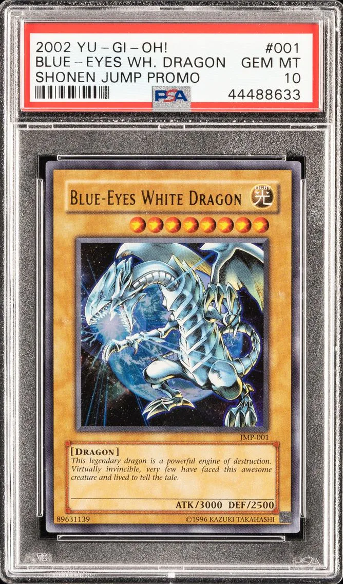 2002 YU-GI-OH SHONEN JUMP PROMO LIMITED EDITION BLUE-EYES WHITE DRAGON JMP-001 PSA 10