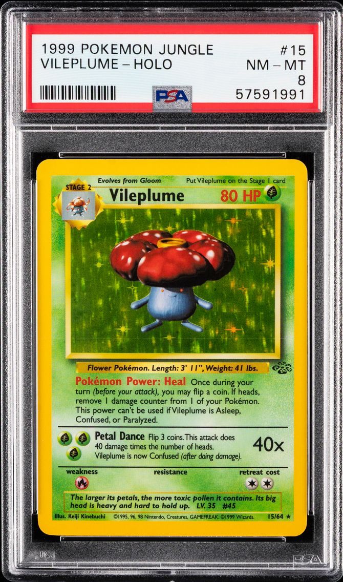1999 #15 Vileplume-Holo PSA 8 Ju