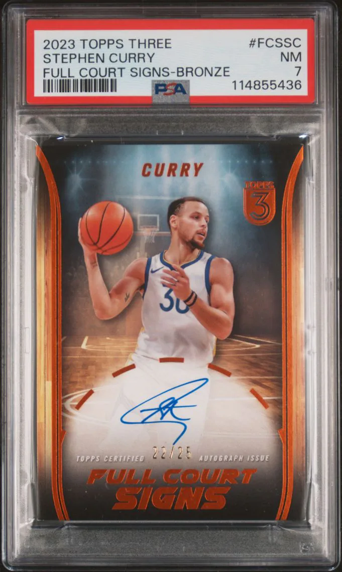 2023 #FCSSC Stephen Curry PSA 7 Topps Three Full Court Signs