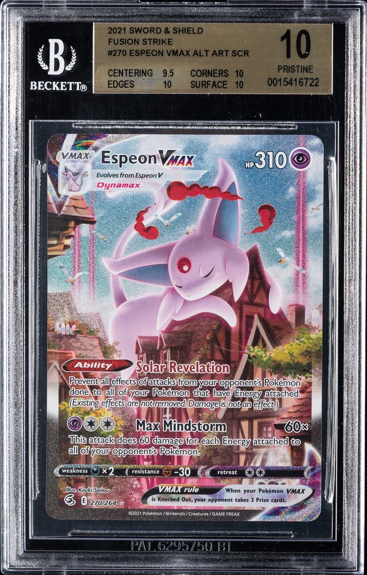 2021 #270 Full Art/Espeon Vmax BGS 10 Sword & Shield Fusion Strike Pokemon