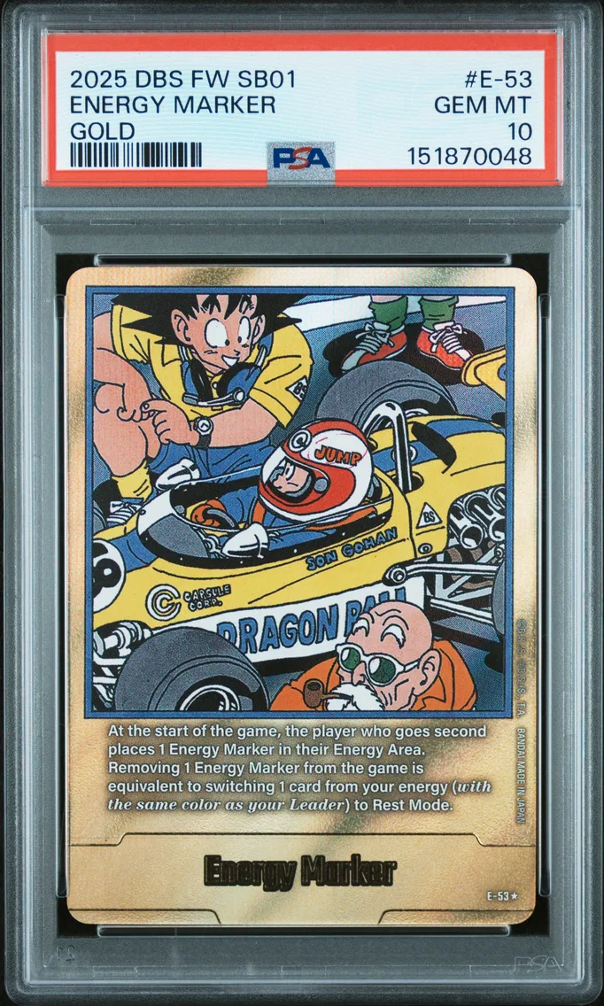2025 #E-53 Energy Marker PSA 10 Dragon Ball Super Card Game Fusion World Manga Booster 01