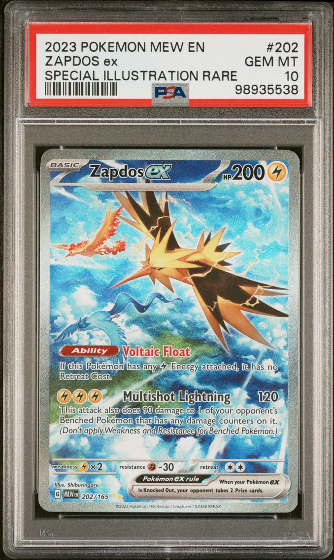 2023 #202 Zapdos EX PSA 10 Mew E