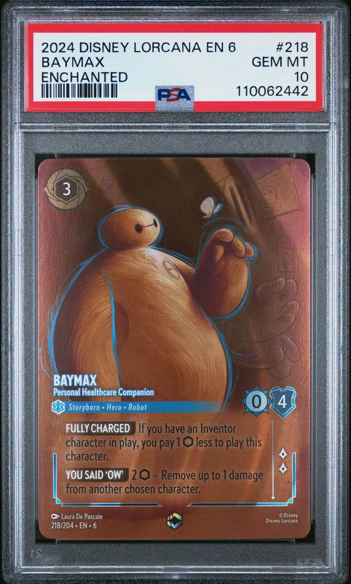 2024 #218 Baymax - Personal Healthcare Companion PSA 10 Disney Lorcana EN 6-Azurite Sea