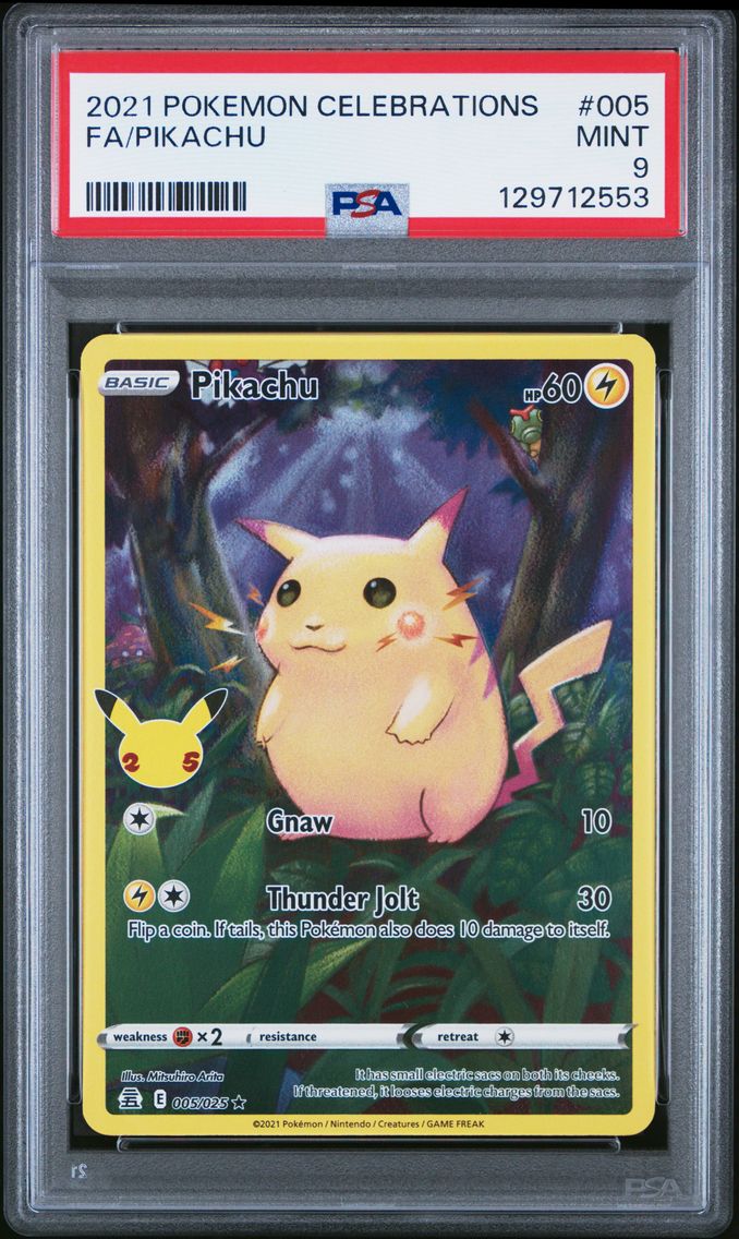 2021 #005 Full Art/Pikachu PSA 9 Celebrations Pokemon