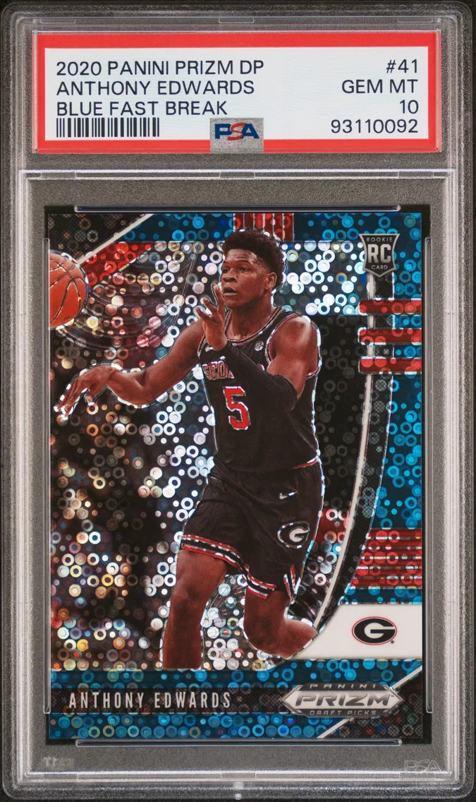 2020 #41 Anthony Edwards PSA 10 Panini Prizm Draft Picks