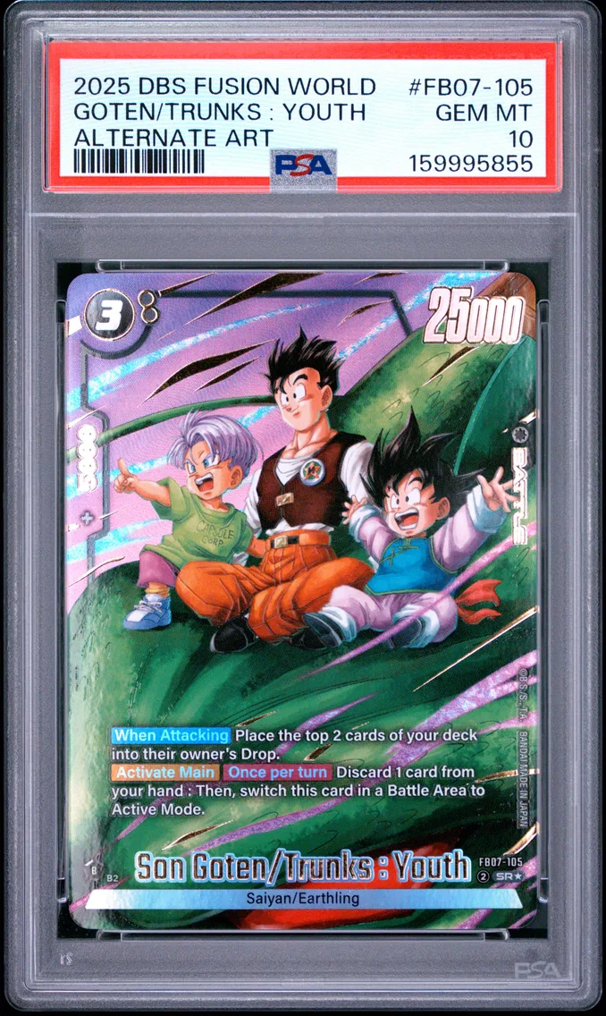 2025 #FB07-105 Son Goten/Trunks : Youth PSA 10 Dragon Ball Super Card Game Fusion World Wish for Shenron