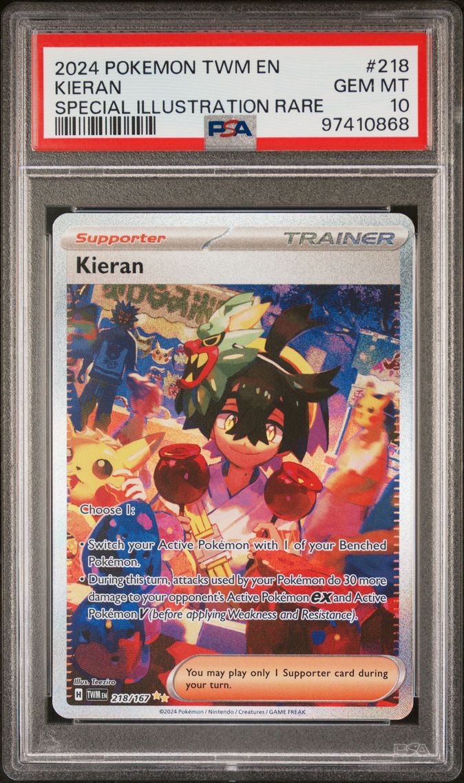 2024 #218 Kieran PSA 10 Twm EN-Twilight Masquerade Pokemon