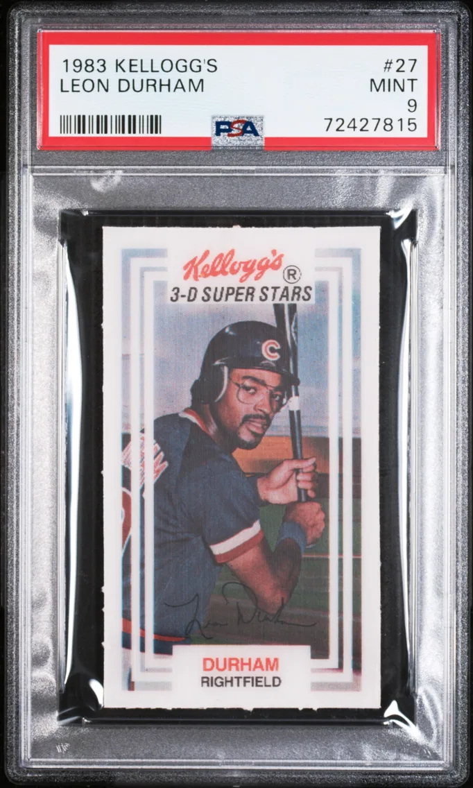 1983 #27 Leon Durham PSA 9 Kellogg's