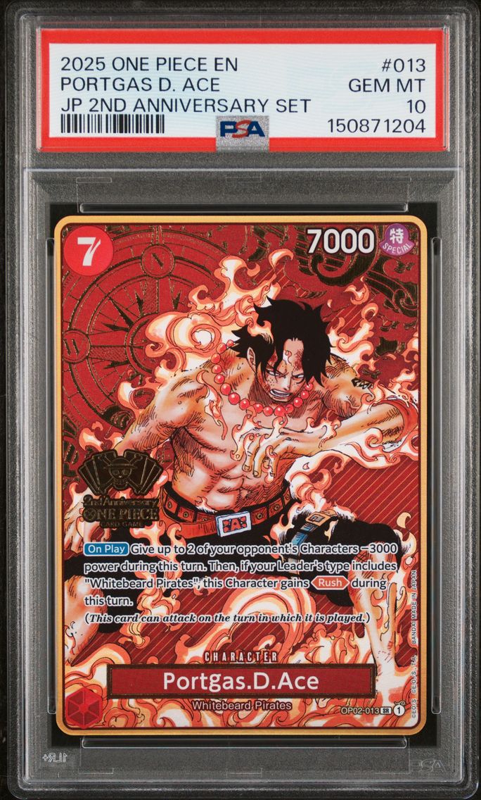 2025 Portgas D. Ace #013 PSA 10