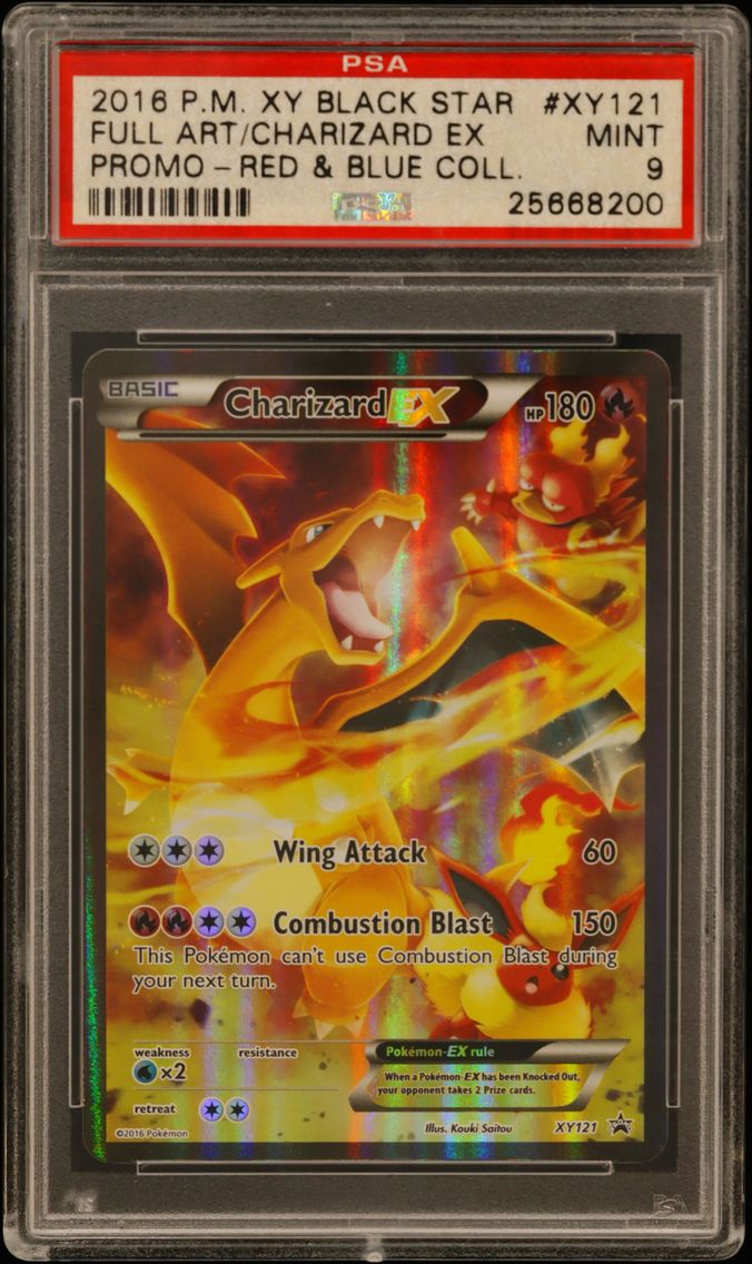 2016 #XY121 Full Art/Charizard EX PSA 9 XY Black Star Promo