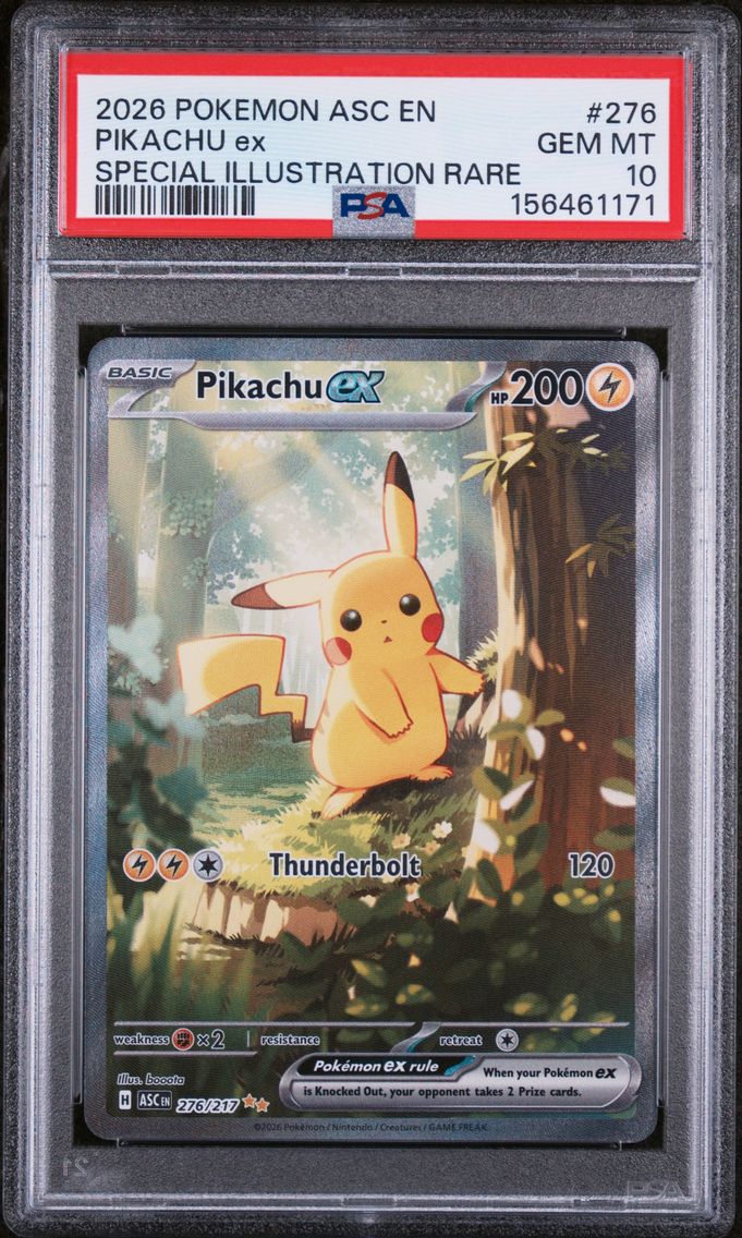 2026 #276 Pikachu EX PSA 10 Asc 