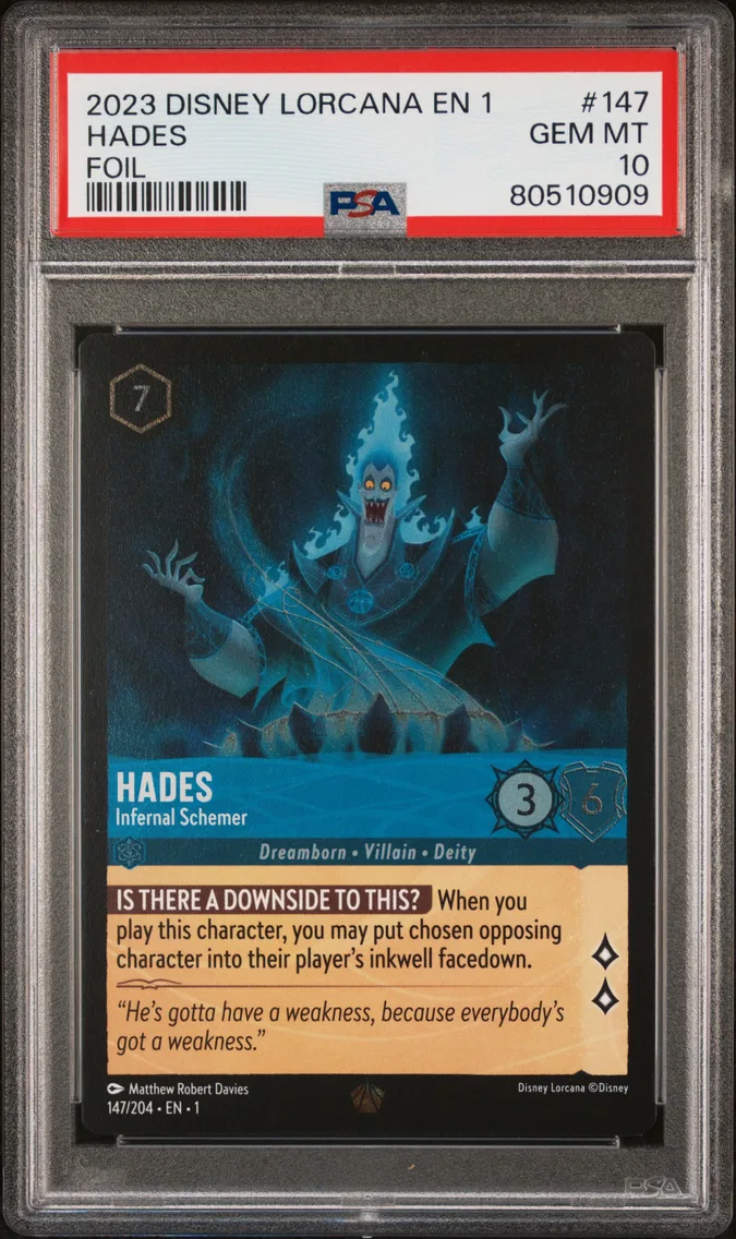 2023 #147 Hades - Infernal Schemer PSA 10 Disney Lorcana EN 1-the First Chapter