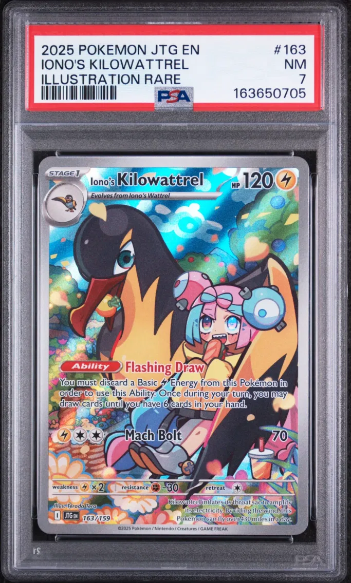 2025 #163 Iono's Kilowattrel PSA 7 Jtg EN-Journey Together