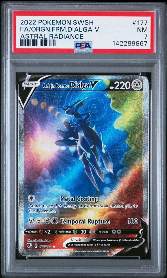 2022 #177 Full Art/Origin Forme Dialga V PSA 7 Sword & Shield Astral Radiance Pokemon