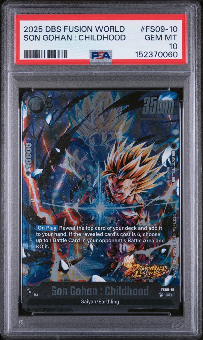 2025 #FS09-10 Son Gohan : Childhood PSA 10 Dragon Ball Super Card Game Fusion World Starter Deck EX Shallot