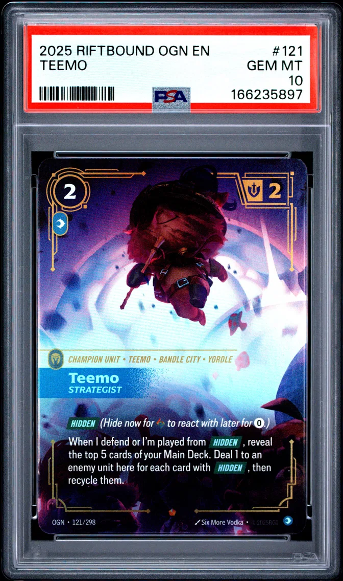 2025 #121 Teemo - Strategist PSA 10 Riftbound: League of Legends Ogn-Origins